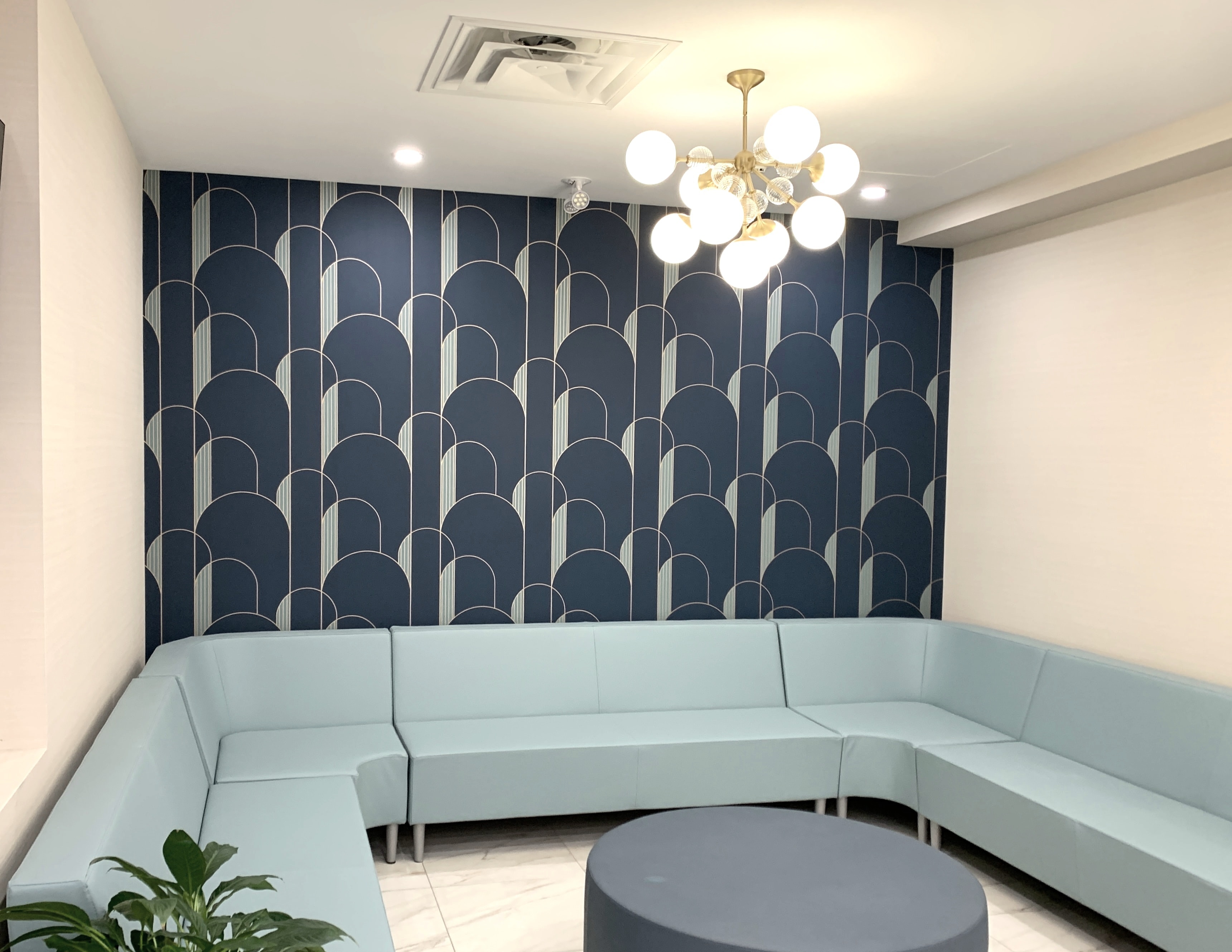 Finished wallcovering installation